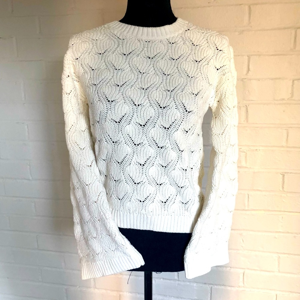 Brooks Brothers Pullover Bell Sleeve Knit Sweater